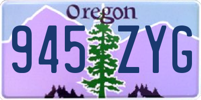 OR license plate 945ZYG