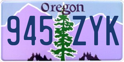 OR license plate 945ZYK