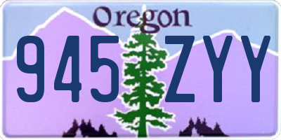 OR license plate 945ZYY