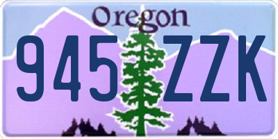 OR license plate 945ZZK