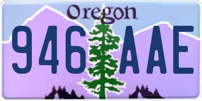 OR license plate 946AAE