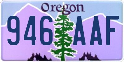 OR license plate 946AAF