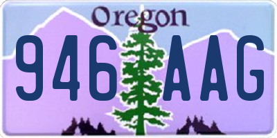 OR license plate 946AAG