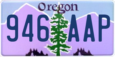 OR license plate 946AAP