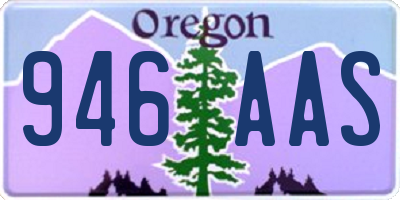 OR license plate 946AAS