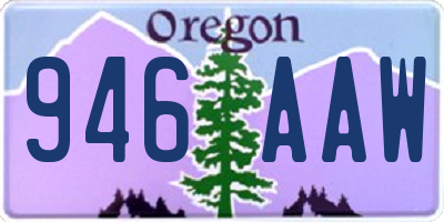 OR license plate 946AAW