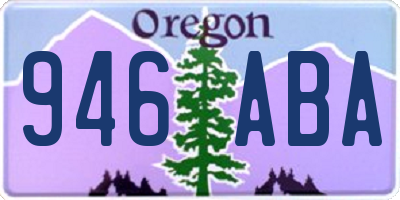 OR license plate 946ABA
