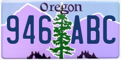 OR license plate 946ABC
