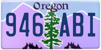 OR license plate 946ABI