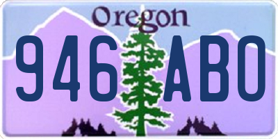 OR license plate 946ABO