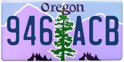OR license plate 946ACB