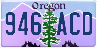 OR license plate 946ACD