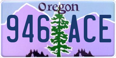 OR license plate 946ACE