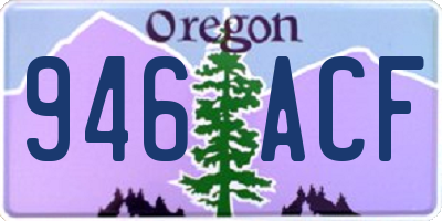 OR license plate 946ACF