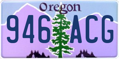 OR license plate 946ACG