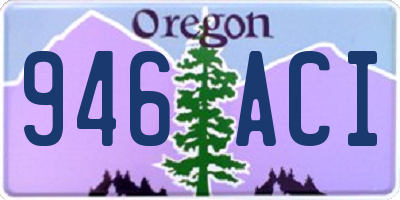 OR license plate 946ACI