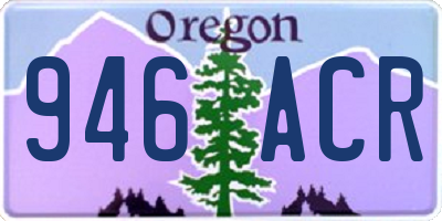 OR license plate 946ACR