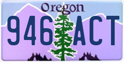 OR license plate 946ACT