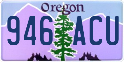 OR license plate 946ACU