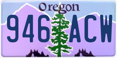 OR license plate 946ACW