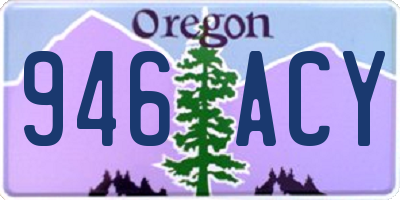 OR license plate 946ACY