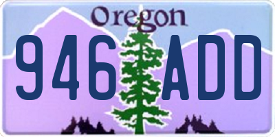 OR license plate 946ADD