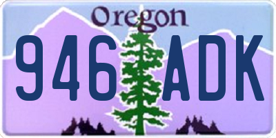 OR license plate 946ADK