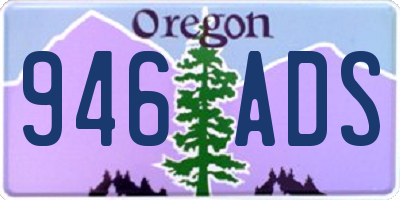 OR license plate 946ADS