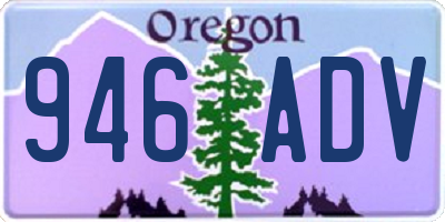 OR license plate 946ADV