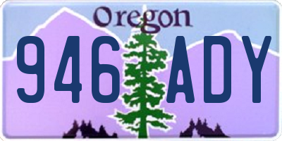 OR license plate 946ADY