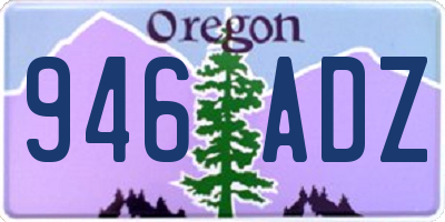 OR license plate 946ADZ