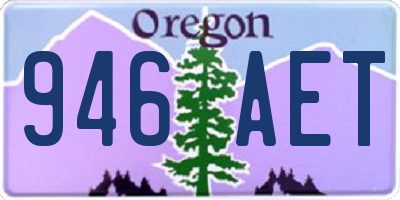 OR license plate 946AET