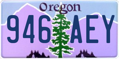 OR license plate 946AEY