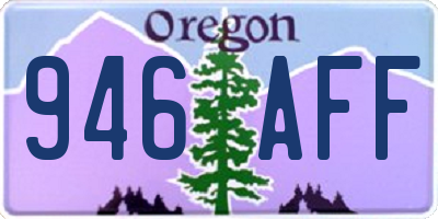 OR license plate 946AFF