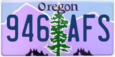 OR license plate 946AFS