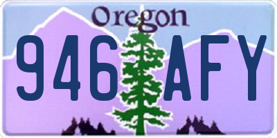 OR license plate 946AFY