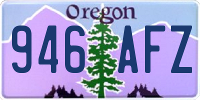 OR license plate 946AFZ
