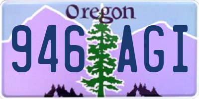 OR license plate 946AGI