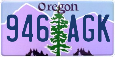OR license plate 946AGK