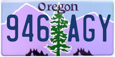 OR license plate 946AGY