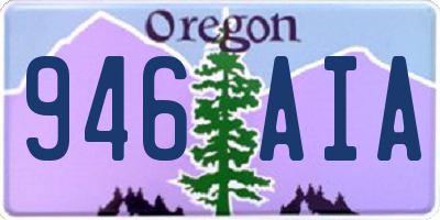 OR license plate 946AIA