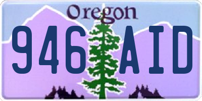 OR license plate 946AID