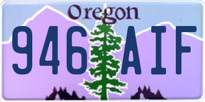 OR license plate 946AIF