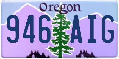 OR license plate 946AIG