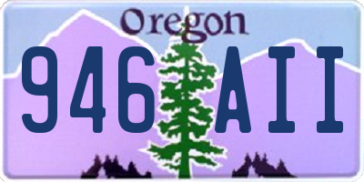 OR license plate 946AII