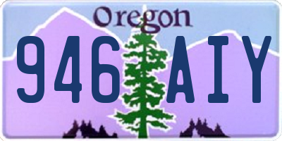 OR license plate 946AIY