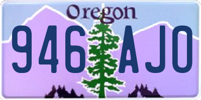 OR license plate 946AJO