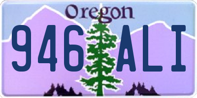 OR license plate 946ALI