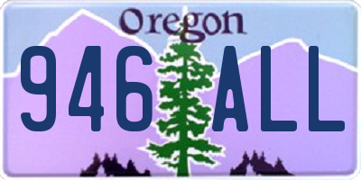 OR license plate 946ALL