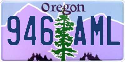 OR license plate 946AML